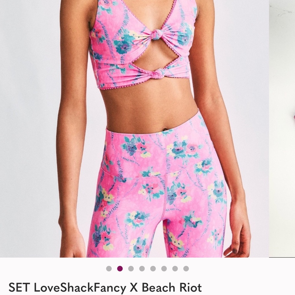 LoveShackFancy X Beach Riot Pink Floral Set